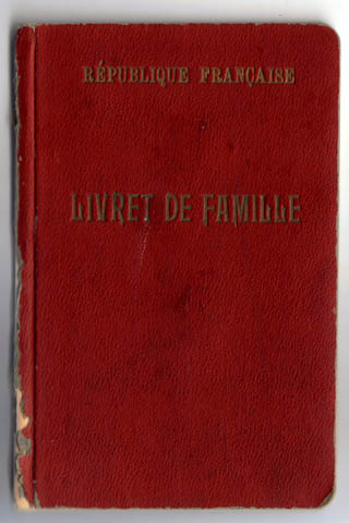 Duplicata (français) du livret des époux SADLER Jacques – SCHALLER Cécile