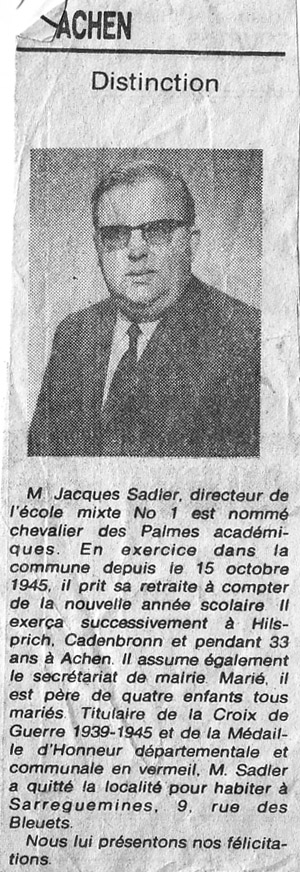 SADLER Jacques